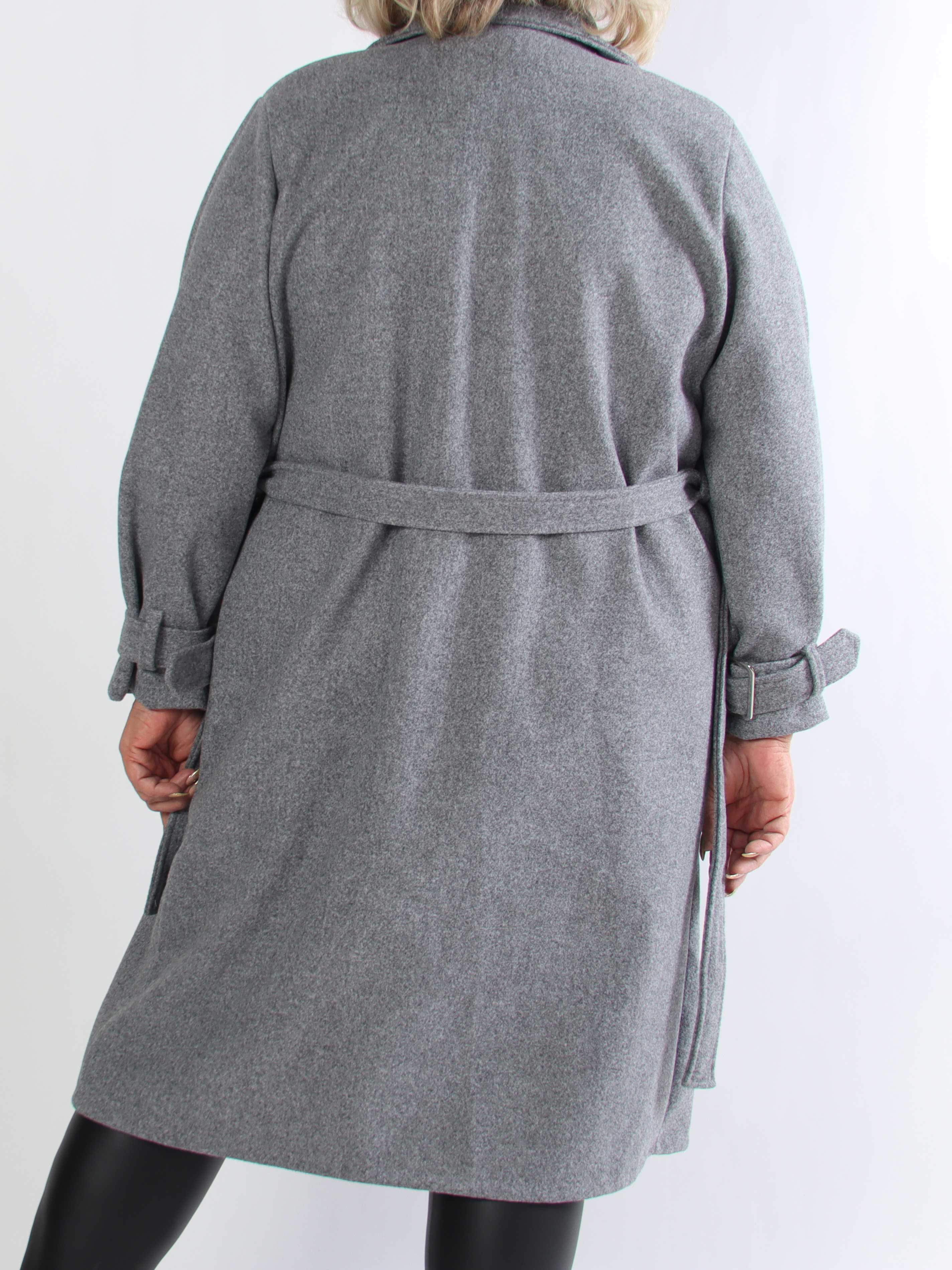Sharpay Coat - Plus size trenchcoat med bindebånd